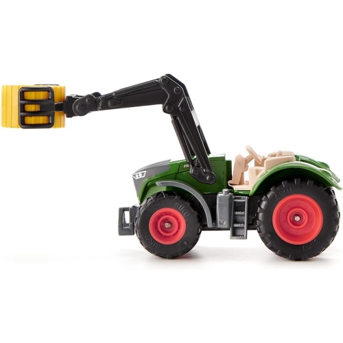 Traktorek Fendt z kleszczami do bel model metalowy SIKU S1539